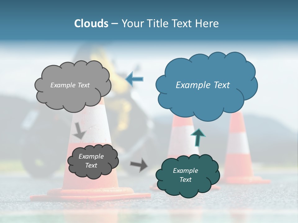 Asphalt Traffic Cone Learning PowerPoint Template