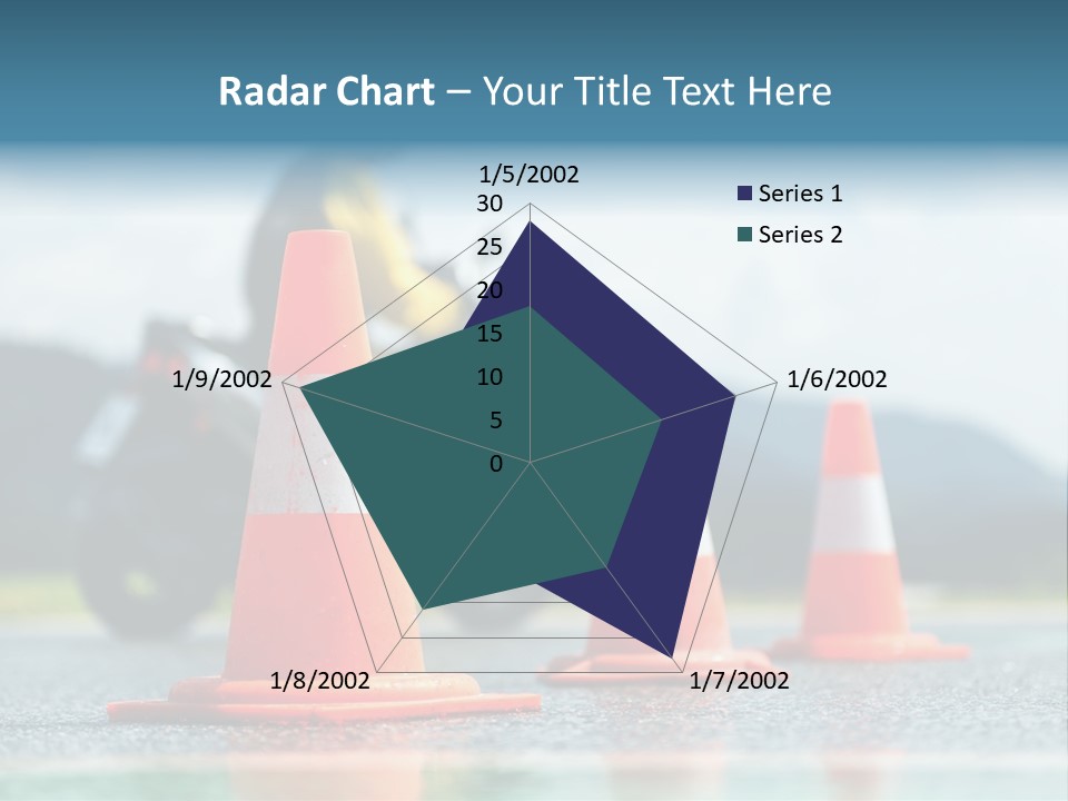 Asphalt Traffic Cone Learning PowerPoint Template