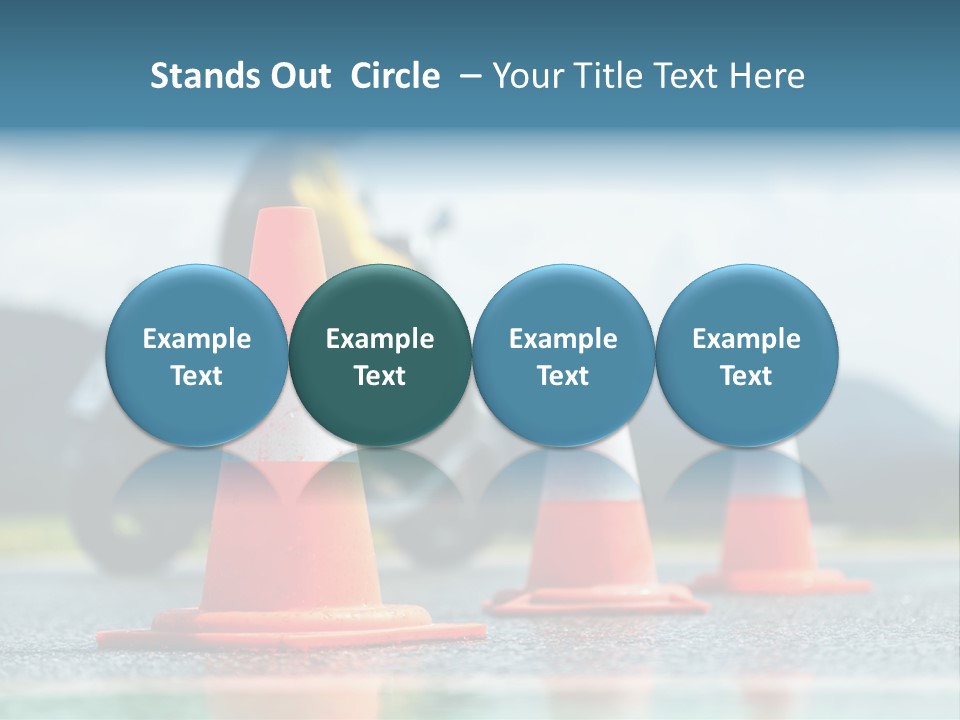 Asphalt Traffic Cone Learning PowerPoint Template