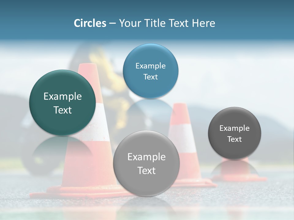 Asphalt Traffic Cone Learning PowerPoint Template