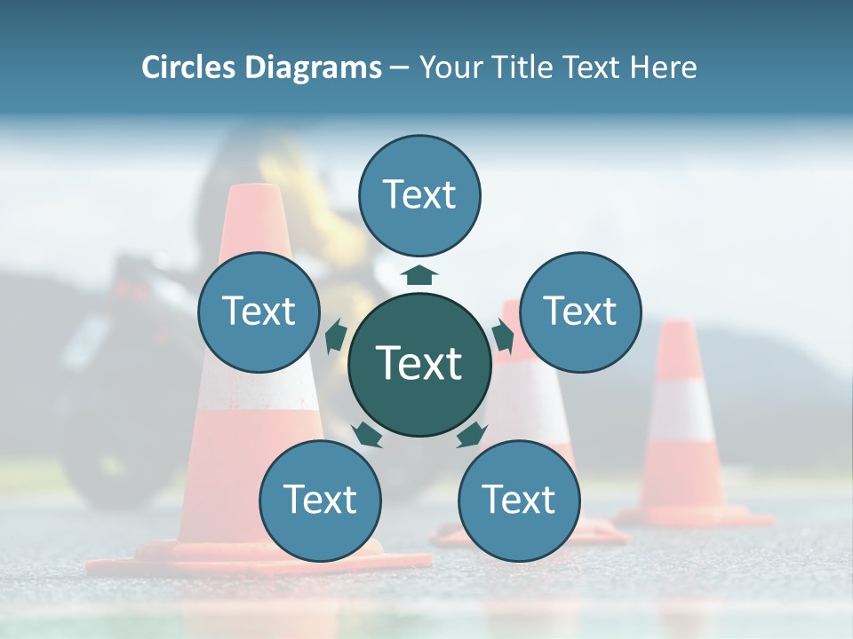 Asphalt Traffic Cone Learning PowerPoint Template