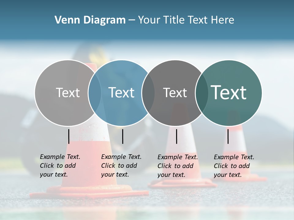 Asphalt Traffic Cone Learning PowerPoint Template