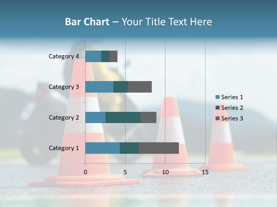 Asphalt Traffic Cone Learning PowerPoint Template