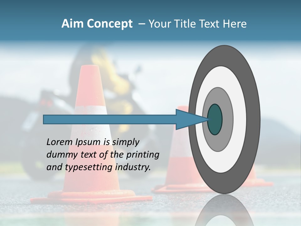 Asphalt Traffic Cone Learning PowerPoint Template