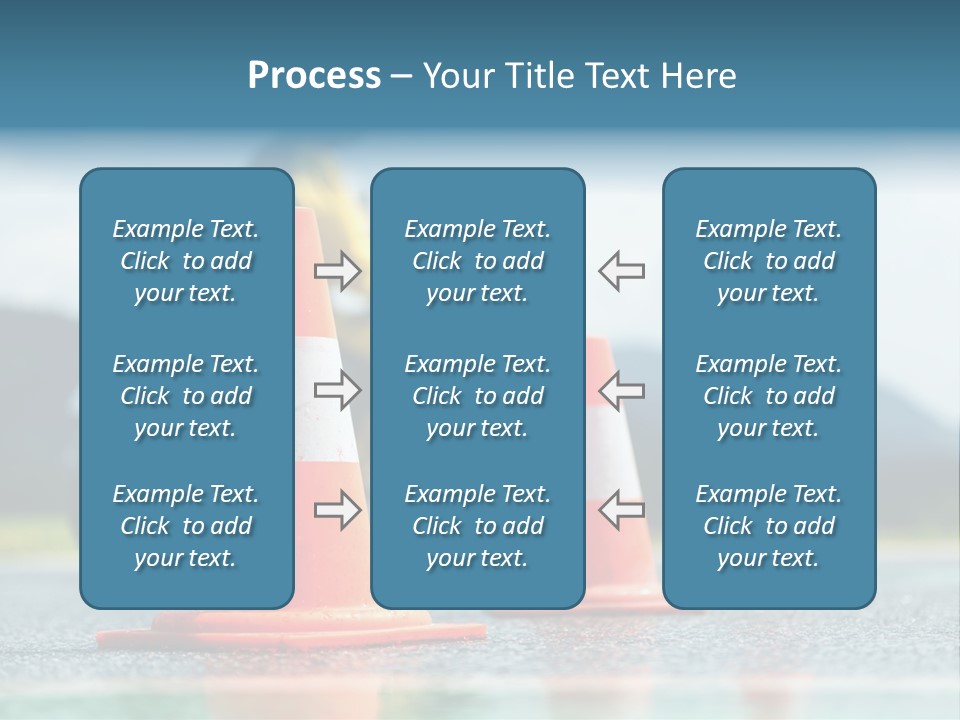 Asphalt Traffic Cone Learning PowerPoint Template
