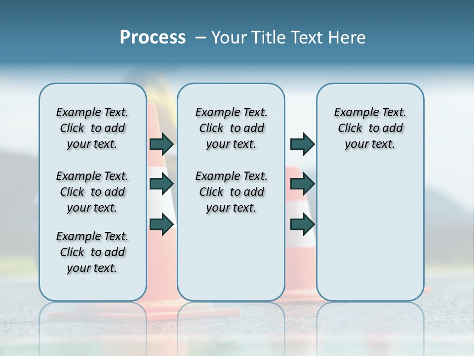Asphalt Traffic Cone Learning PowerPoint Template