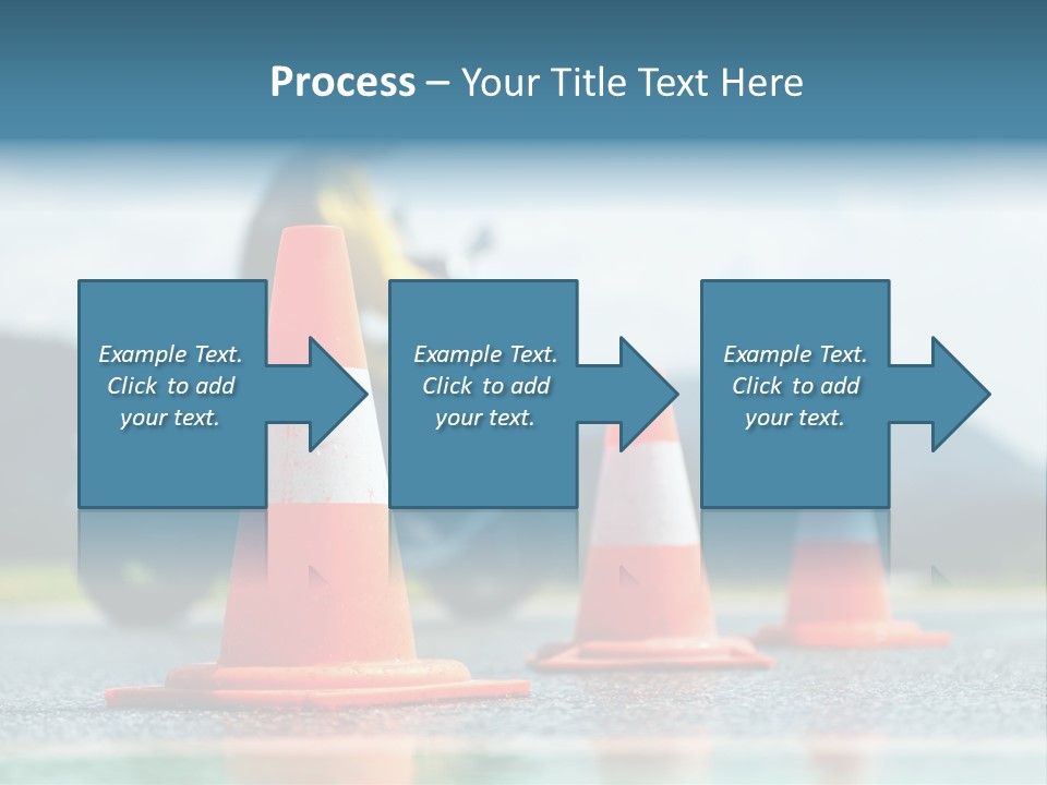 Asphalt Traffic Cone Learning PowerPoint Template