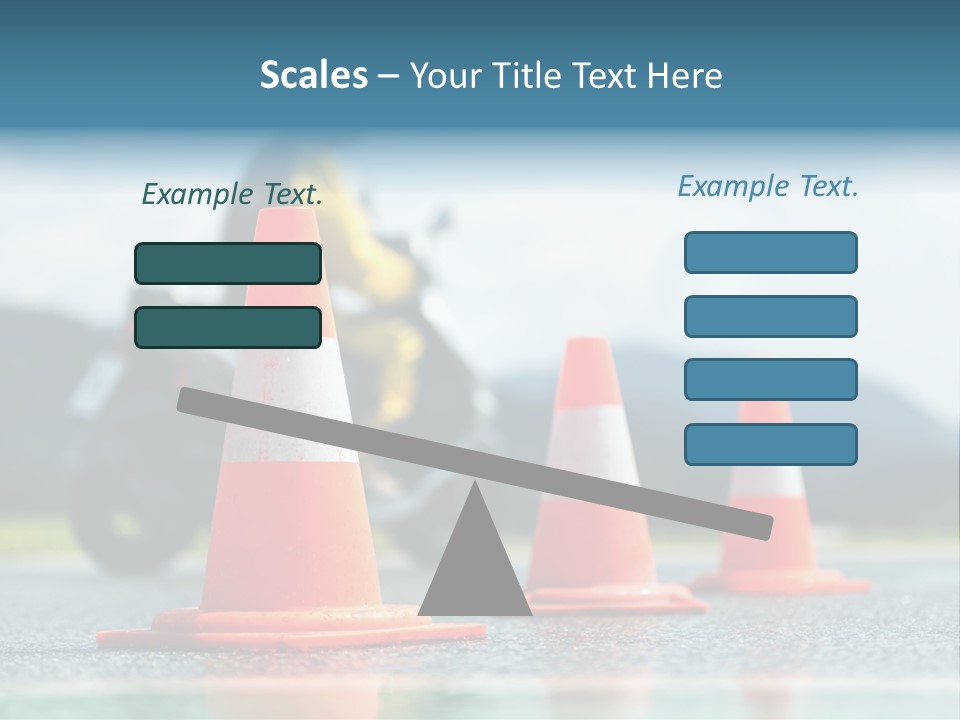 Asphalt Traffic Cone Learning PowerPoint Template