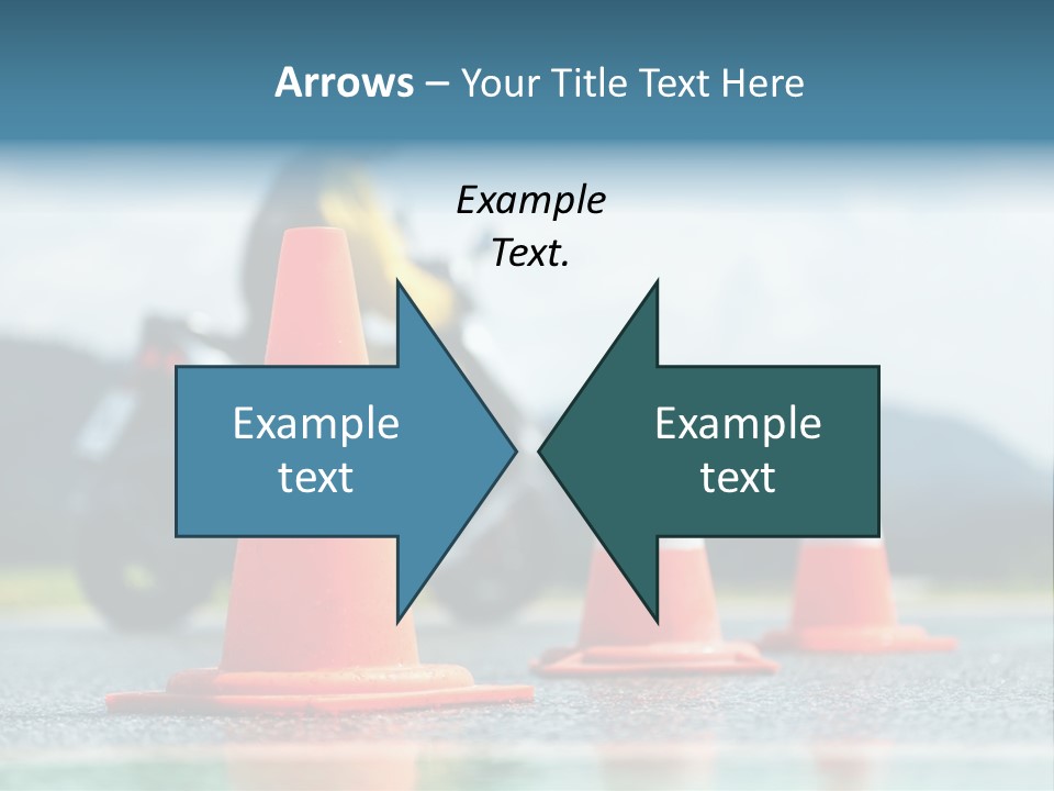 Asphalt Traffic Cone Learning PowerPoint Template