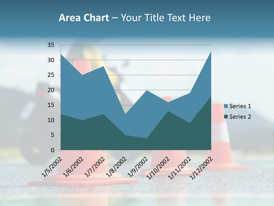 Asphalt Traffic Cone Learning PowerPoint Template