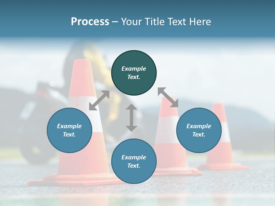 Asphalt Traffic Cone Learning PowerPoint Template