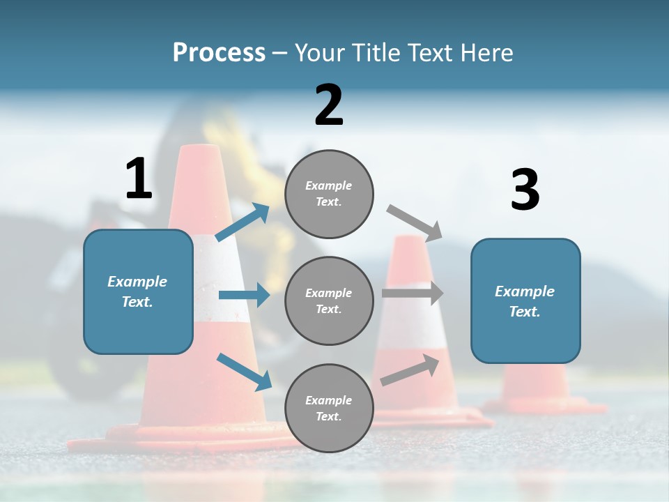 Asphalt Traffic Cone Learning PowerPoint Template
