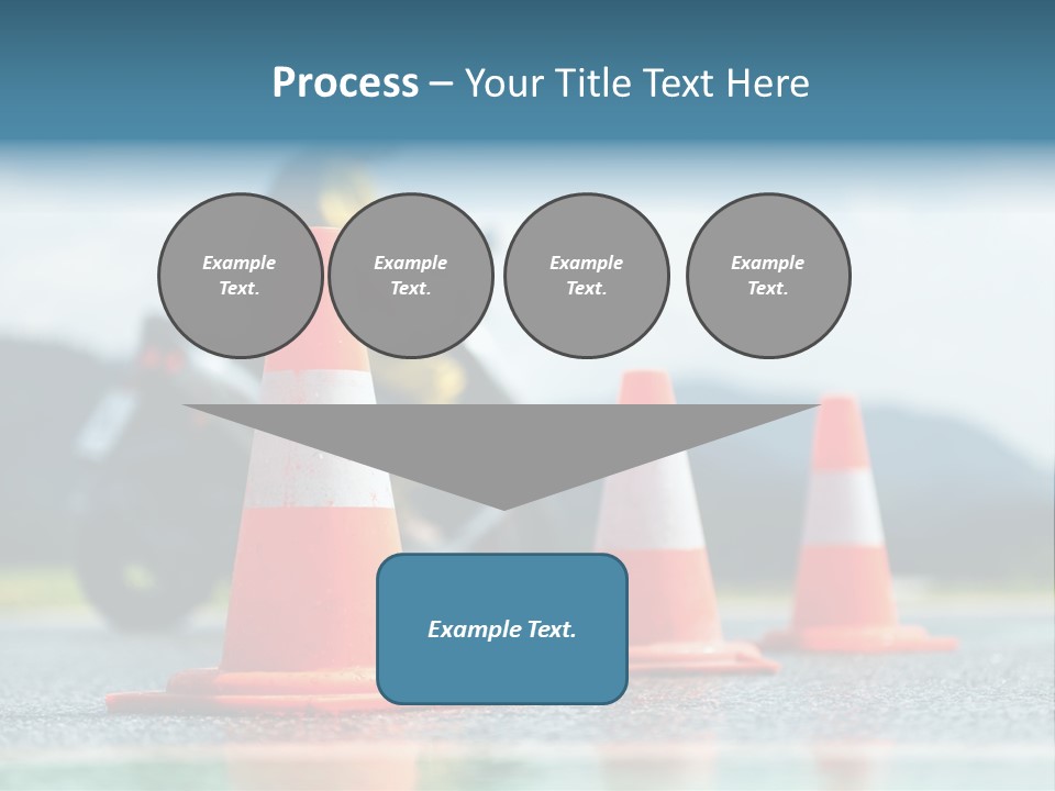 Asphalt Traffic Cone Learning PowerPoint Template