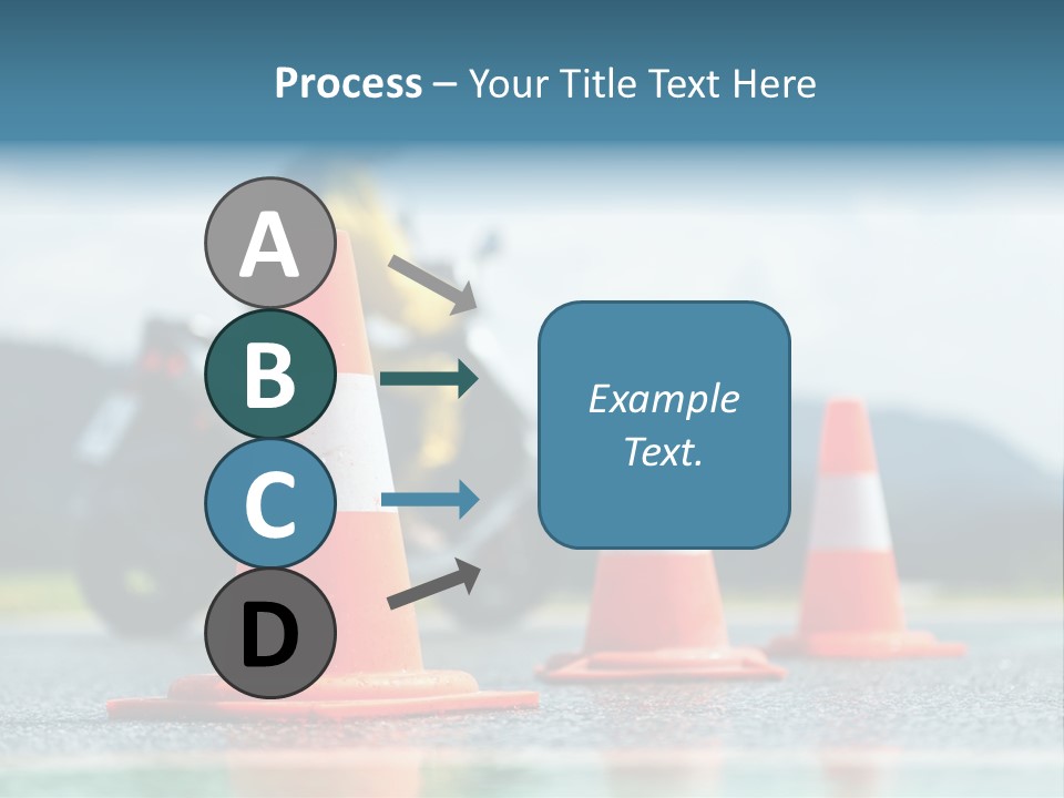 Asphalt Traffic Cone Learning PowerPoint Template