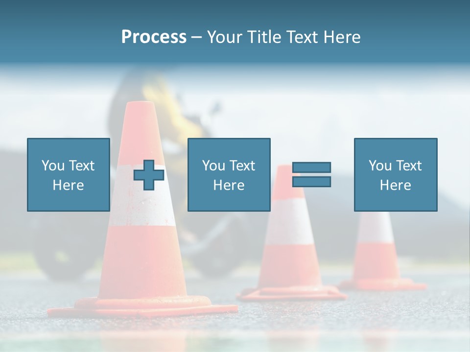Asphalt Traffic Cone Learning PowerPoint Template
