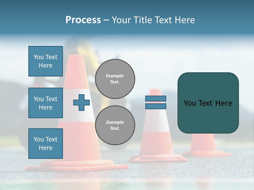 Asphalt Traffic Cone Learning PowerPoint Template