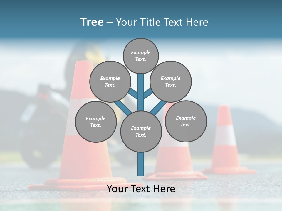 Asphalt Traffic Cone Learning PowerPoint Template