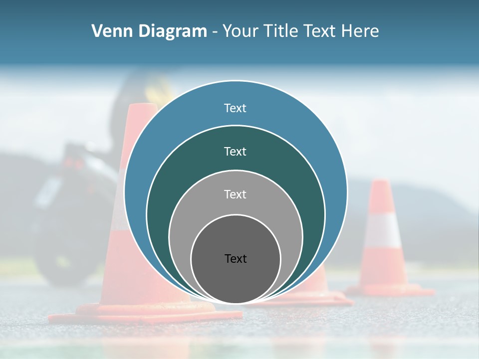 Asphalt Traffic Cone Learning PowerPoint Template