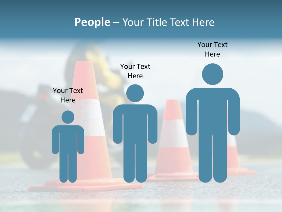 Asphalt Traffic Cone Learning PowerPoint Template