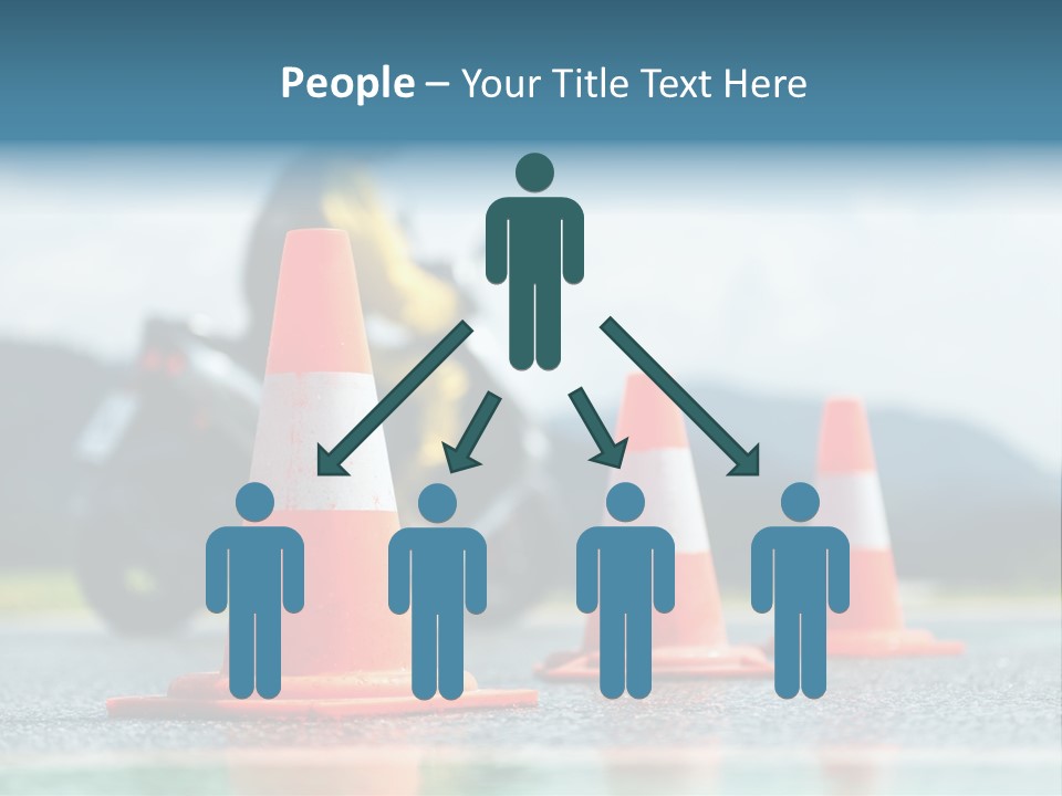 Asphalt Traffic Cone Learning PowerPoint Template