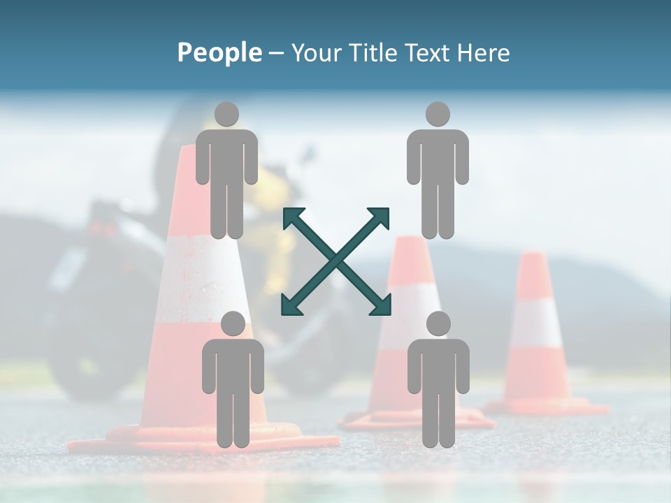 Asphalt Traffic Cone Learning PowerPoint Template
