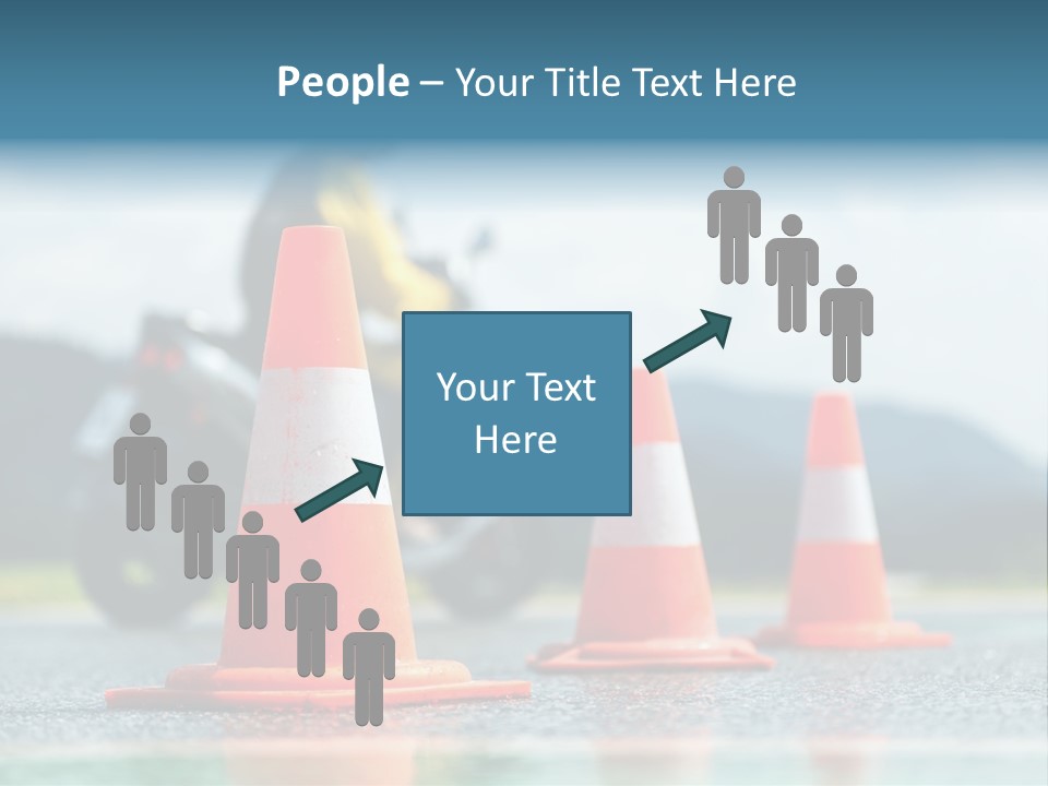 Asphalt Traffic Cone Learning PowerPoint Template