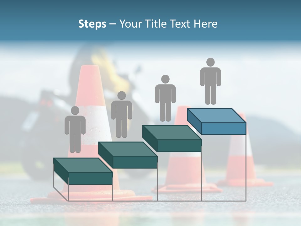Asphalt Traffic Cone Learning PowerPoint Template