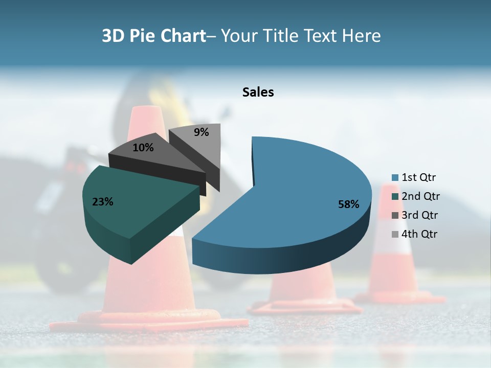 Asphalt Traffic Cone Learning PowerPoint Template