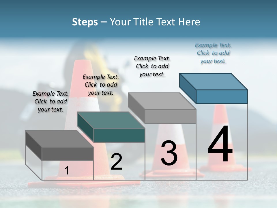 Asphalt Traffic Cone Learning PowerPoint Template