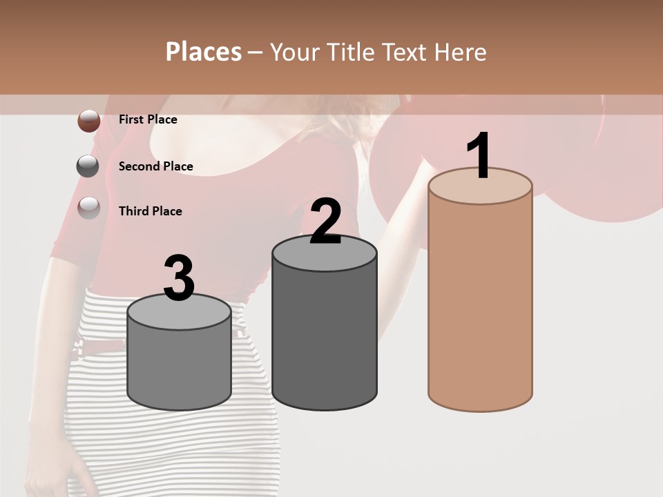 Posing Cheerful Look PowerPoint Template