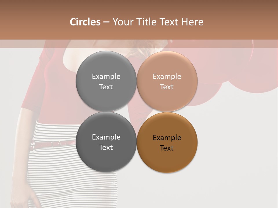 Posing Cheerful Look PowerPoint Template