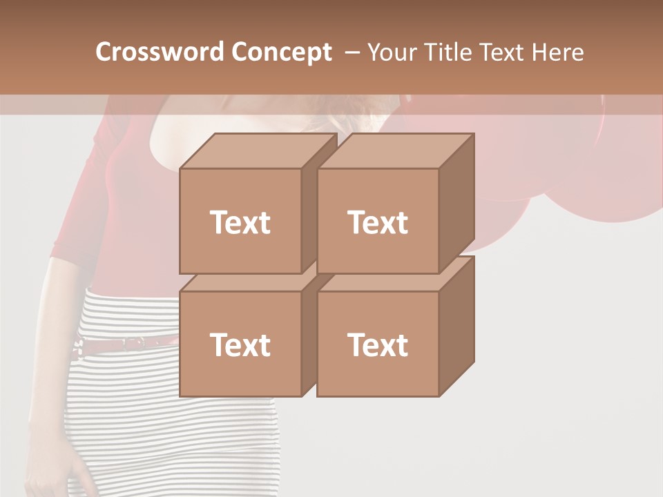 Posing Cheerful Look PowerPoint Template