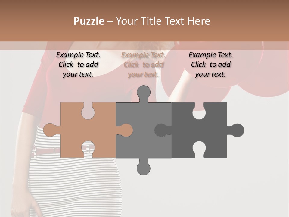 Posing Cheerful Look PowerPoint Template