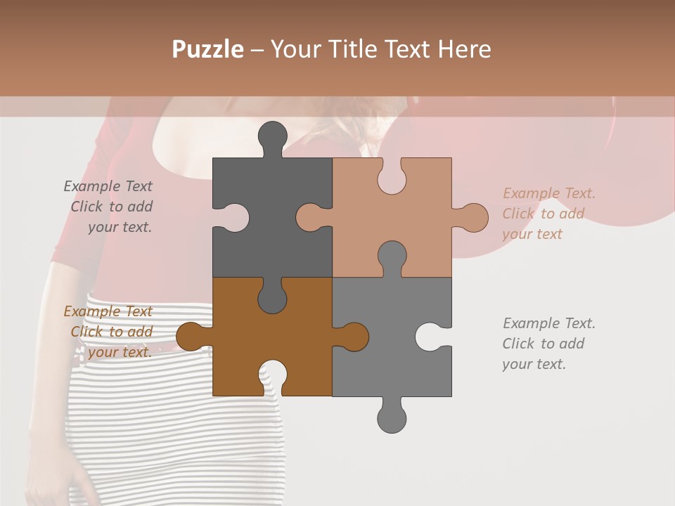 Posing Cheerful Look PowerPoint Template