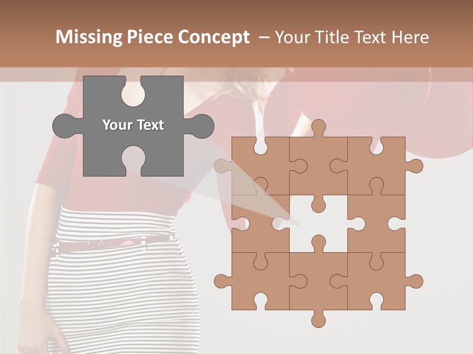 Posing Cheerful Look PowerPoint Template