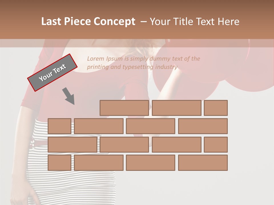 Posing Cheerful Look PowerPoint Template