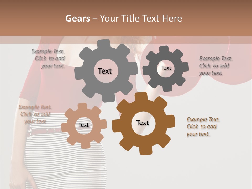 Posing Cheerful Look PowerPoint Template