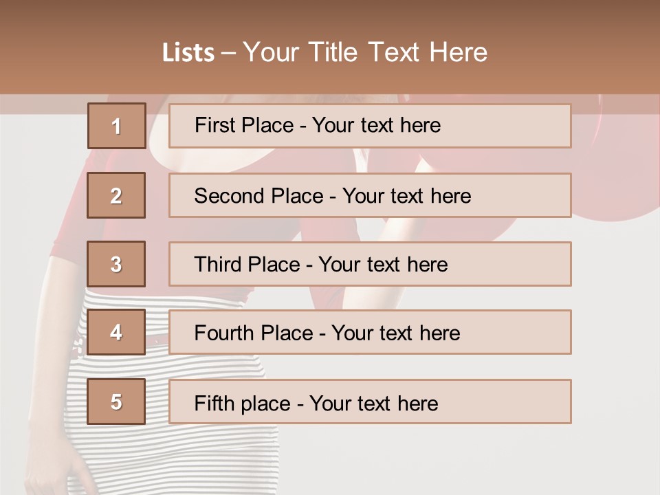 Posing Cheerful Look PowerPoint Template