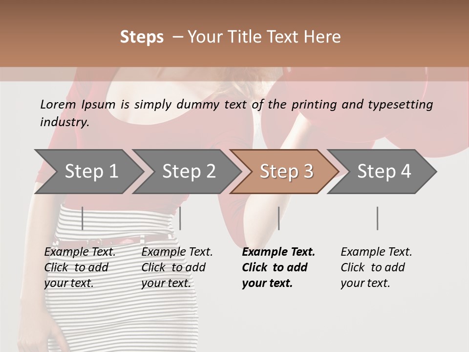 Posing Cheerful Look PowerPoint Template