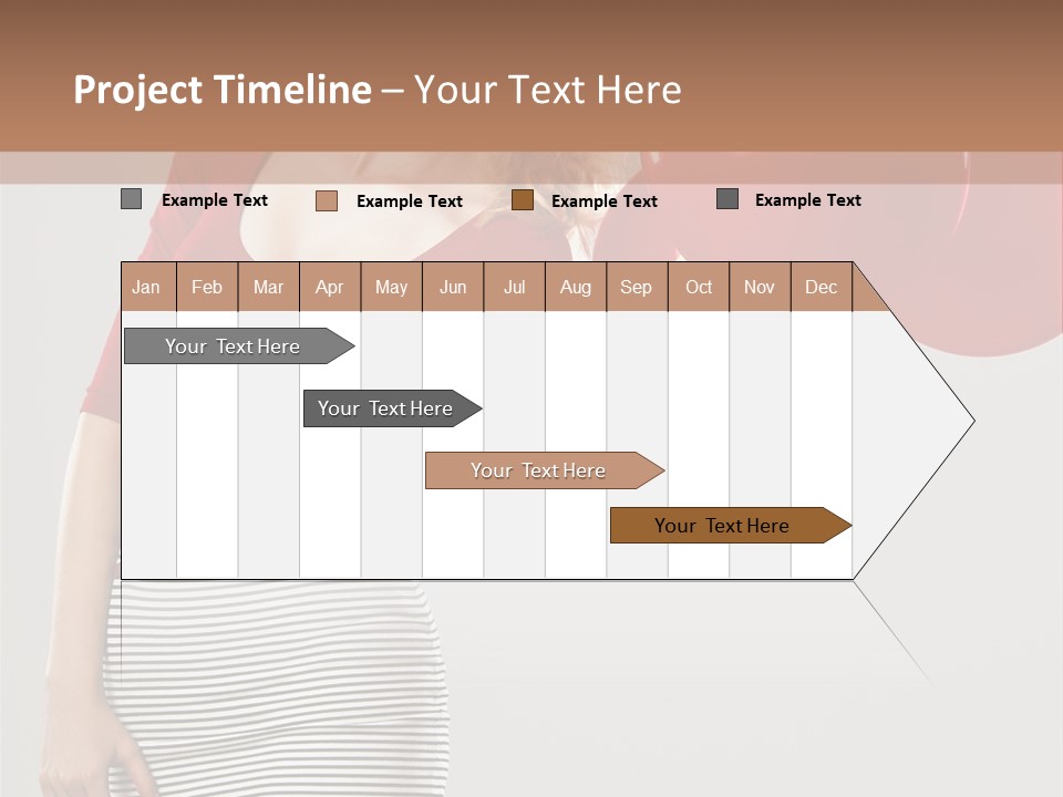 Posing Cheerful Look PowerPoint Template