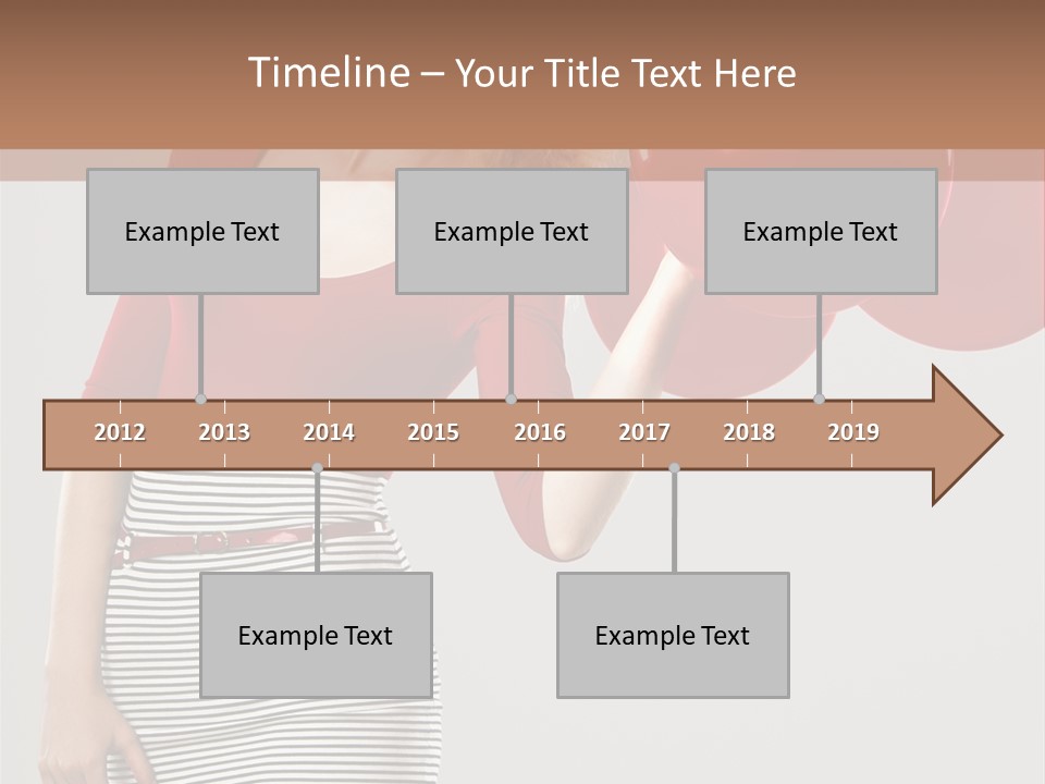 Posing Cheerful Look PowerPoint Template