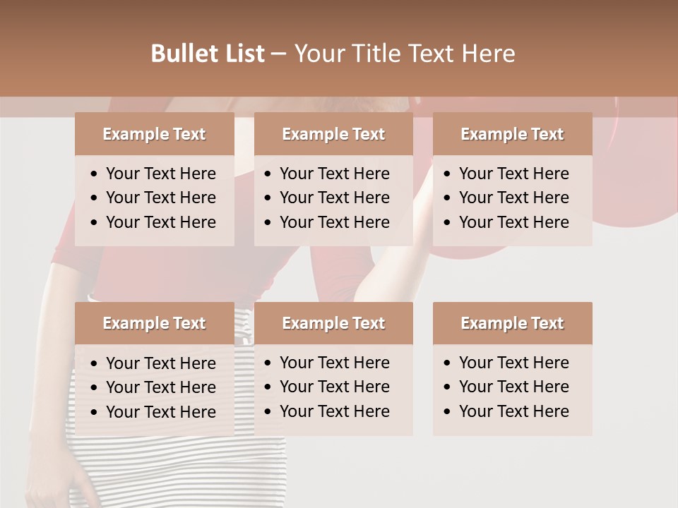 Posing Cheerful Look PowerPoint Template