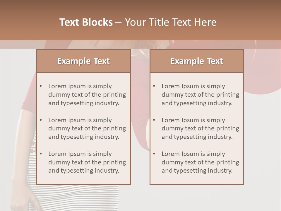 Posing Cheerful Look PowerPoint Template