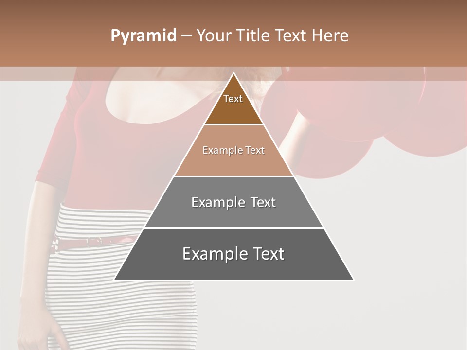 Posing Cheerful Look PowerPoint Template