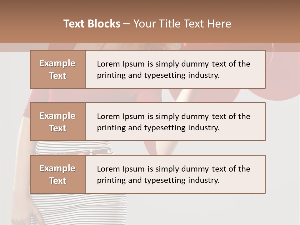 Posing Cheerful Look PowerPoint Template