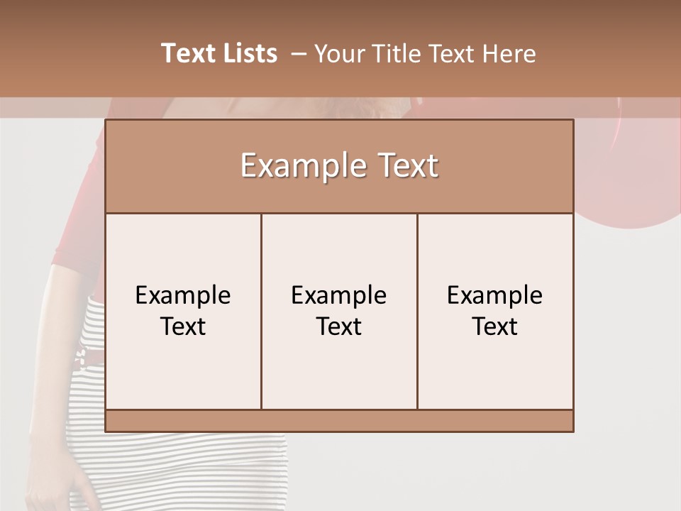 Posing Cheerful Look PowerPoint Template