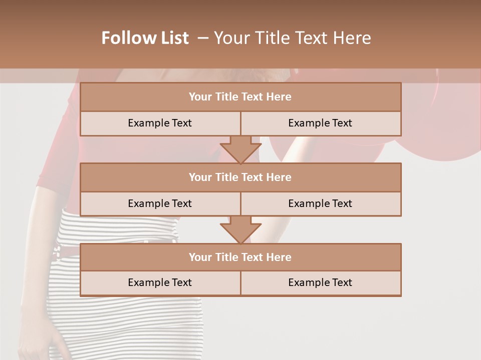 Posing Cheerful Look PowerPoint Template