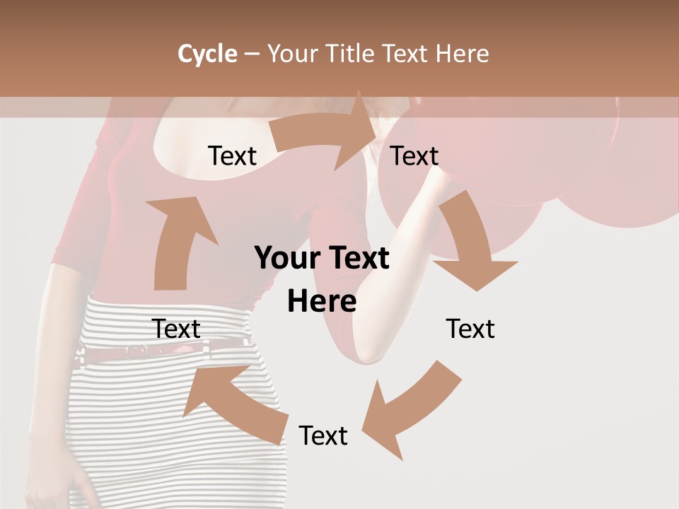 Posing Cheerful Look PowerPoint Template