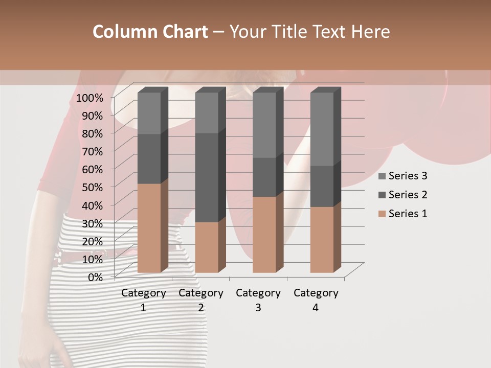 Posing Cheerful Look PowerPoint Template