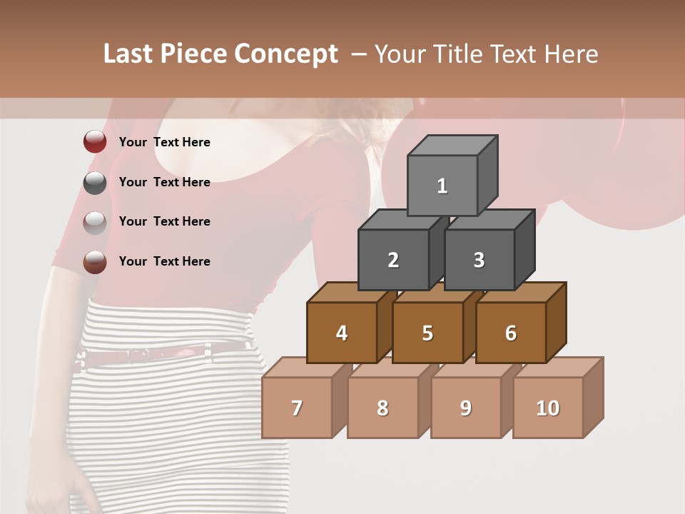 Posing Cheerful Look PowerPoint Template